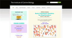 Desktop Screenshot of instituteofcaninebiology.org